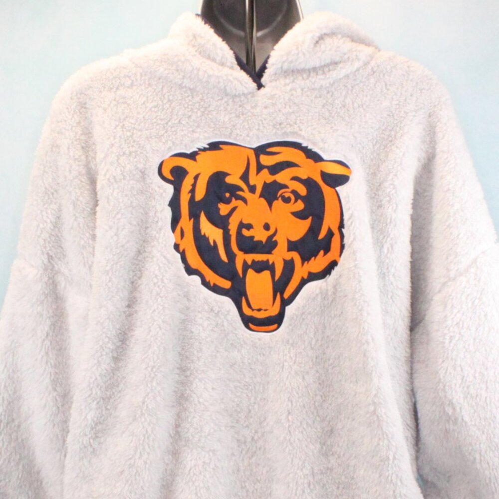 Chicago Bears Ultimate Teddy Fleece Junior Hoodie Long Sleeve Girls Size L 11/13